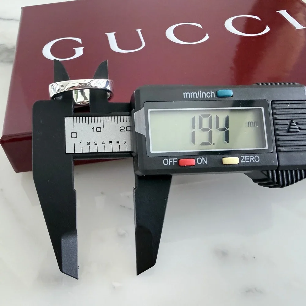 Gucci GG Tag RIng Chevalier, Size G 21 (US 9.5)